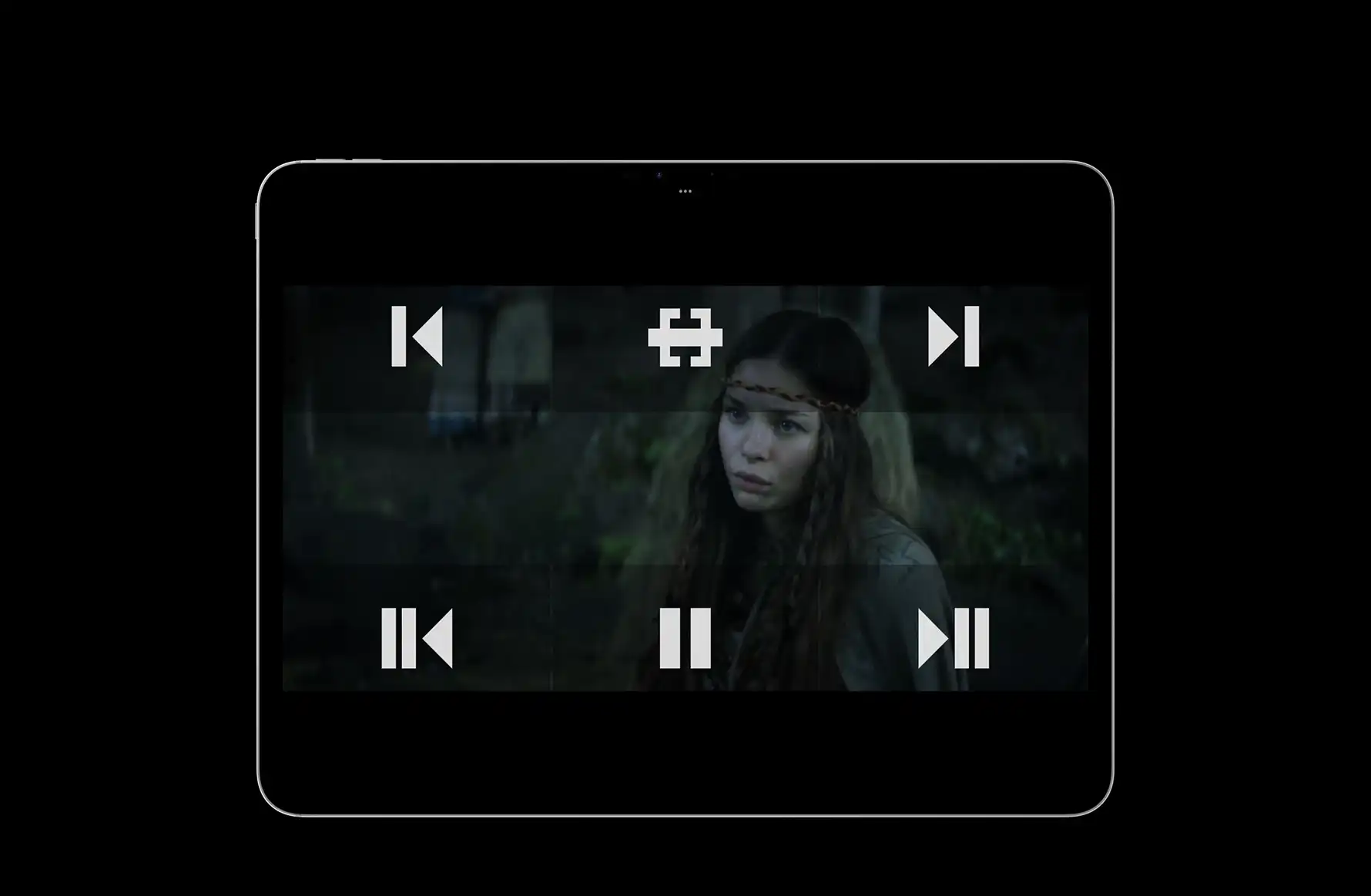 Full-screen mode with hidden on-screen controls